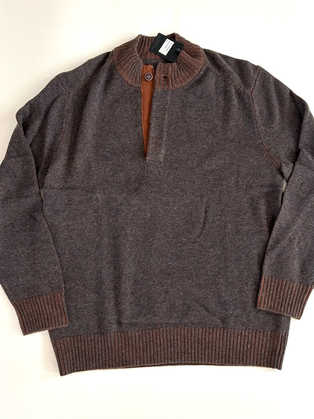 (NWT) Raffi Cashmere/Wool Blend Quarter Zip Sweater - Size L - Mens
